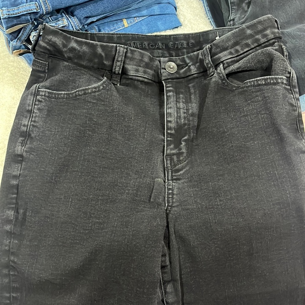 American eagle black jeans size 12 short